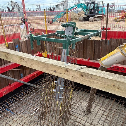 New build transmission tower foundations